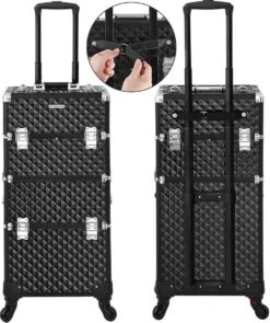 Merkloos Trolley, Make-up Koffer, Cosmetische Koffer, Voor Nageldesign, Make-up Organizer, Koffer Met Draagtas, Zwart JHZ04B 12 Merkloos Trolley, Make-up Koffer, Cosmetische Koffer, Voor Nageldesign, Make-up Organizer, Koffer Met Draagtas, Zwart JHZ04B -Cosmetica Korting Winkel 1005x1200 6