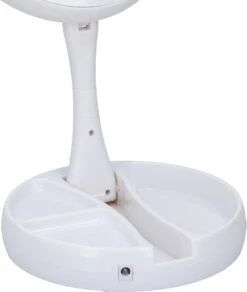 Grundig Opmaakspiegel - LED-verlichting - Opbergruimte Sieraden - Gewone En Vergrotende Spiegel - Wit -Cosmetica Korting Winkel 1015x1200 1