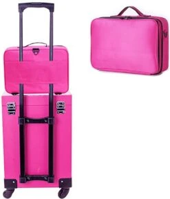 Cosmetica Koffer - Make-up Koffer Met Verstelbare Vakken - Visagie En Nagelstyliste Beauty Koffer - 37x27x13CM - Roze 22 Cosmetica Koffer - Make-up Koffer Met Verstelbare Vakken - Visagie En Nagelstyliste Beauty Koffer - 37x27x13CM - Roze -Cosmetica Korting Winkel 1025x1200 4