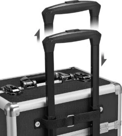 XXL PRO Visagie Beauty Case Koffer Trolley - Nagelkoffer Op Wielen Voor Makeup Of Cosmetica - Grote Uitklapbare Opbergsysteem Nagel Styliste Kapster - Zwart -Cosmetica Korting Winkel 1075x1200 6