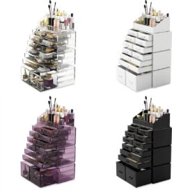 Make-up Cosmetische Organizer Opbergladen Display Dozen Case Met Laden (12D, Transparant) -Cosmetica Korting Winkel 1087x1200 3
