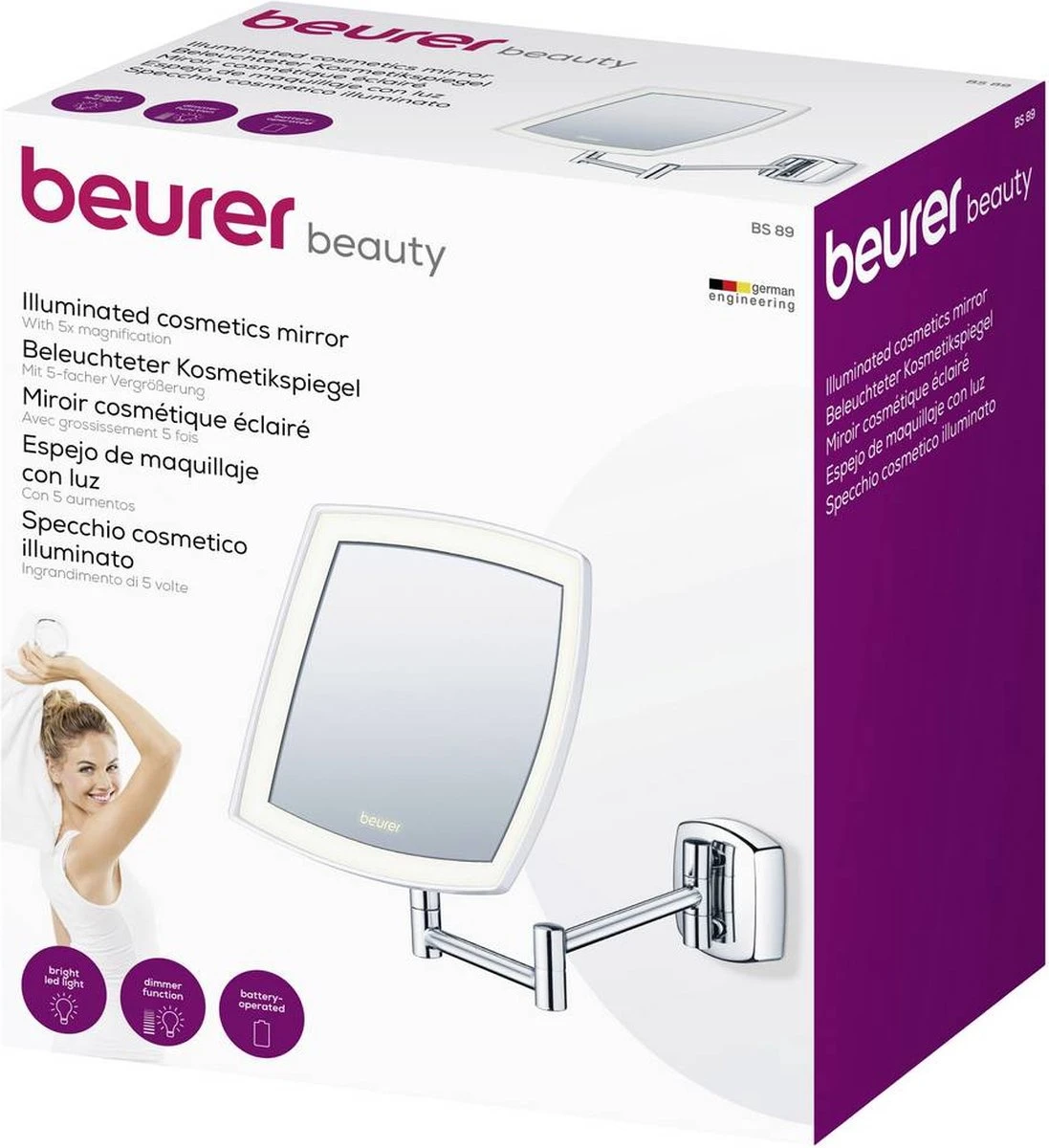 Beurer BS89 - Make-up Spiegel - 2-in-1 - Muurmontage - 16x16cm 5 Beurer BS89 - Make-up Spiegel - 2-in-1 - Muurmontage - 16x16cm - Afbeelding 3