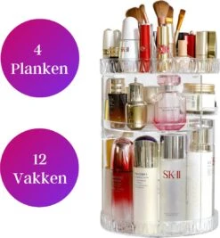 LuZana Make-Up Organizer - Beauty Organizer Voor Make Up - 360° Roterend - Opbergbox - Opbergdoos Cosmetica - Sieradendoos - Nagellak - Lippenstift - Transparant - Cadeautje Voor Vrouw -Cosmetica Korting Winkel 1109x1200 7