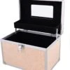 Merkloos Beauty Vanity Case - Make Up Koffer - Roze Met Glitters - Met Spiegel En Extra Opbergvak -Cosmetica Korting Winkel 1121x1200 6