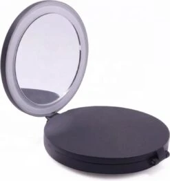 UNIQ Drievoudige Compacte Reisspiegel Met LED (vergroting 5x En 10x) - Make Up Spiegel Met Verlichting - Zwart -Cosmetica Korting Winkel 1130x1200 3