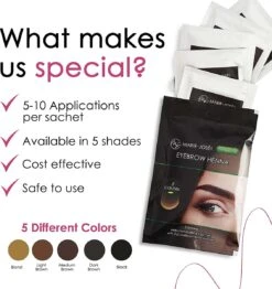 Henna Wenkbrauwverf 5 Kleuren | Henna Brows |Geschikt Voor Minstens 25 Toepassingen | Zelf Je Perfecte Kleur Samenstellen! -Cosmetica Korting Winkel 1132x1200 7