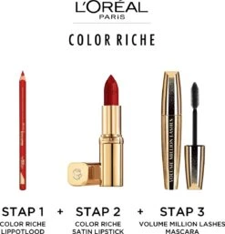 L’Oréal Paris Lippenstift Color Riche Satin - 125 Maison Marais Rood -Cosmetica Korting Winkel 1154x1200 12