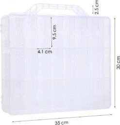 Nagellak Organizer - Koffer Met Vakverdeling - Ruimte Voor 48 Verschillende Nagellakpotjes - 35 X 30 Cm - Kunststof - Naaigarenopbergkoffer -Cosmetica Korting Winkel 1155x1200 6