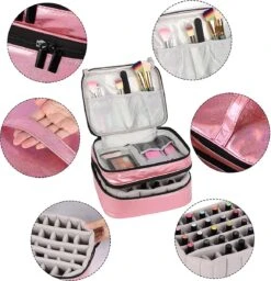YONO Nagellak Tas - Nagelkoffer Beautycase - Cosmetica Koffer - Manicure Organizer - Roze 9 YONO Nagellak Tas - Nagelkoffer Beautycase - Cosmetica Koffer - Manicure Organizer - Roze -Cosmetica Korting Winkel 1160x1200 9