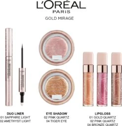 L’Oréal Paris Gold Mirage Oogschaduw - 02 Pink Quartz - Roze - Limited Edition - Shine Mirage Eye Schadow -Cosmetica Korting Winkel 1165x1200 6