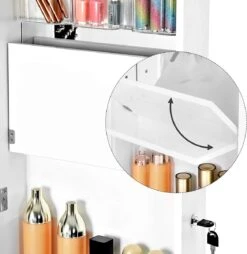 Nancy's Make-up Organizer – Sieraden & Spiegelkast – Spiegelkast, Deur & Wandhouder Met Binnenspiegel – Make-up Opbergen -Cosmetica Korting Winkel 1169x1200 5
