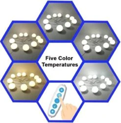 Jumalu Hollywood Spiegellampen – Spiegelverlichting Met 10 LED Lampen – Dimbare Make Up Spiegel Lamp – 4 Meter Kabel -Cosmetica Korting Winkel 1185x1200 12