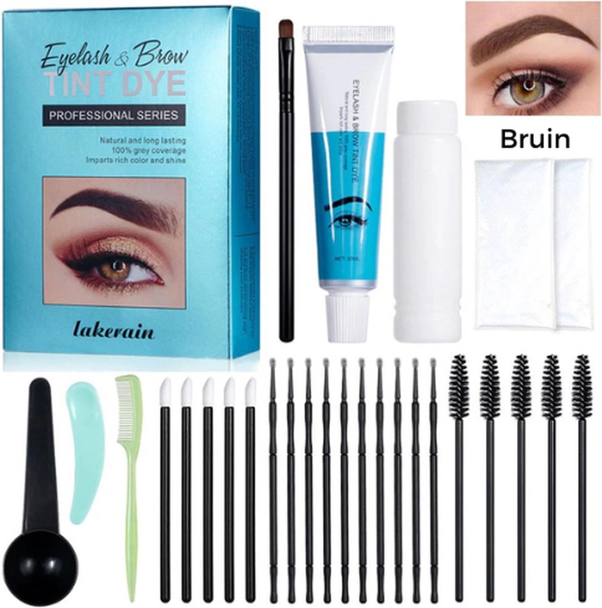 2 In 1 - Henna Wenkbrauwverf En Wimperverf - Bruin - Henna Brows - DIY Henna Brows Kit - Starterspakket Met Vele Extra's - 30 Ml 3 2 In 1 - Henna Wenkbrauwverf En Wimperverf - Bruin - Henna Brows - DIY Henna Brows Kit - Starterspakket Met Vele Extra's - 30 Ml