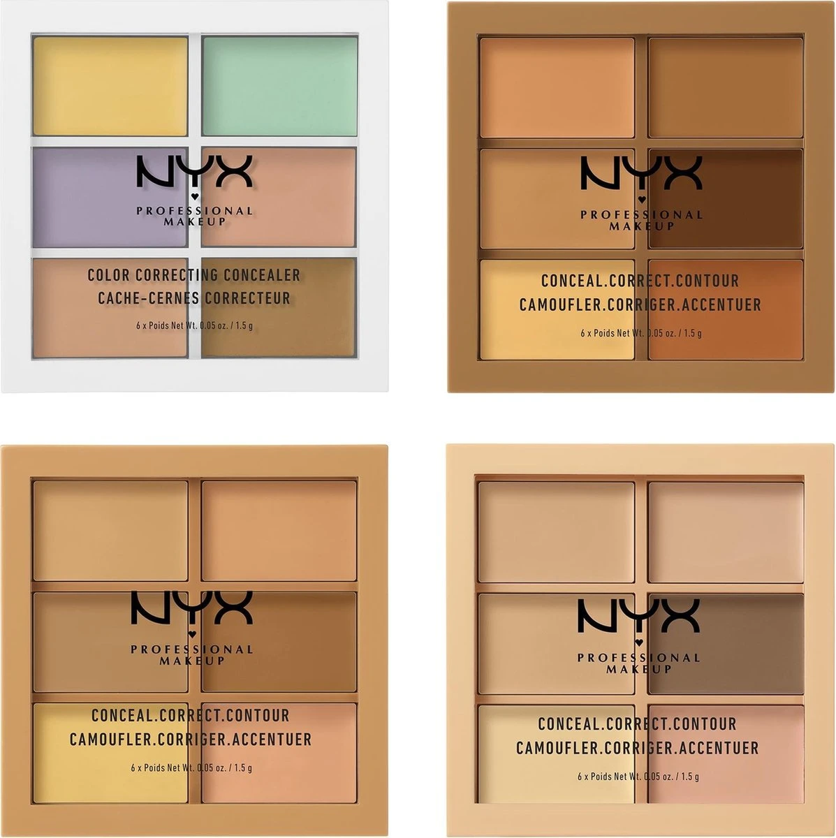 NYX Professional Makeup - 3C Palette - Color Correcting Concealer 9 NYX Professional Makeup - 3C Palette - Color Correcting Concealer - Afbeelding 7