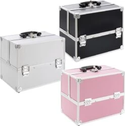 AREBOS Cosmeticakoffer Beauty Case Multikoffer 15 L Roze -Cosmetica Korting Winkel 1197x1200 50