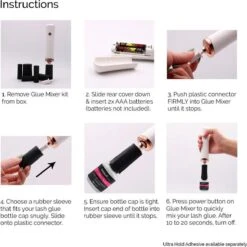 Lashes & More - GLUE SHAKER - Lijmschudder - Inkt Mixen - GLUE MIXER - Voor Het Goed Mengen Van Wimperlijm Nagellak Pigment Of Tattoo Inkt - Met Ventilator -Cosmetica Korting Winkel 1198x1200 57