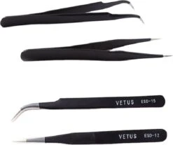 Vetus - Wimper Pincet ESD-15 - Zwart - Tweezer - Pincet - Wimperextensions -Cosmetica Korting Winkel 1200x1005 2