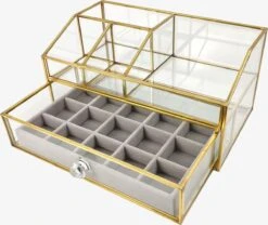 Make Up Organizer Stella | Goud| Cosmetica Organizer|sieraden Organizer | Make Up Organizer | Beautybox | Vitrine Boxje | Glazen Box |Makeup Organizer |Beauty Organizer | Makeupbox |Organizer | Storage Box |Make-uporganizer| Opbergdoos | Sieradendoos -Cosmetica Korting Winkel 1200x1012 6