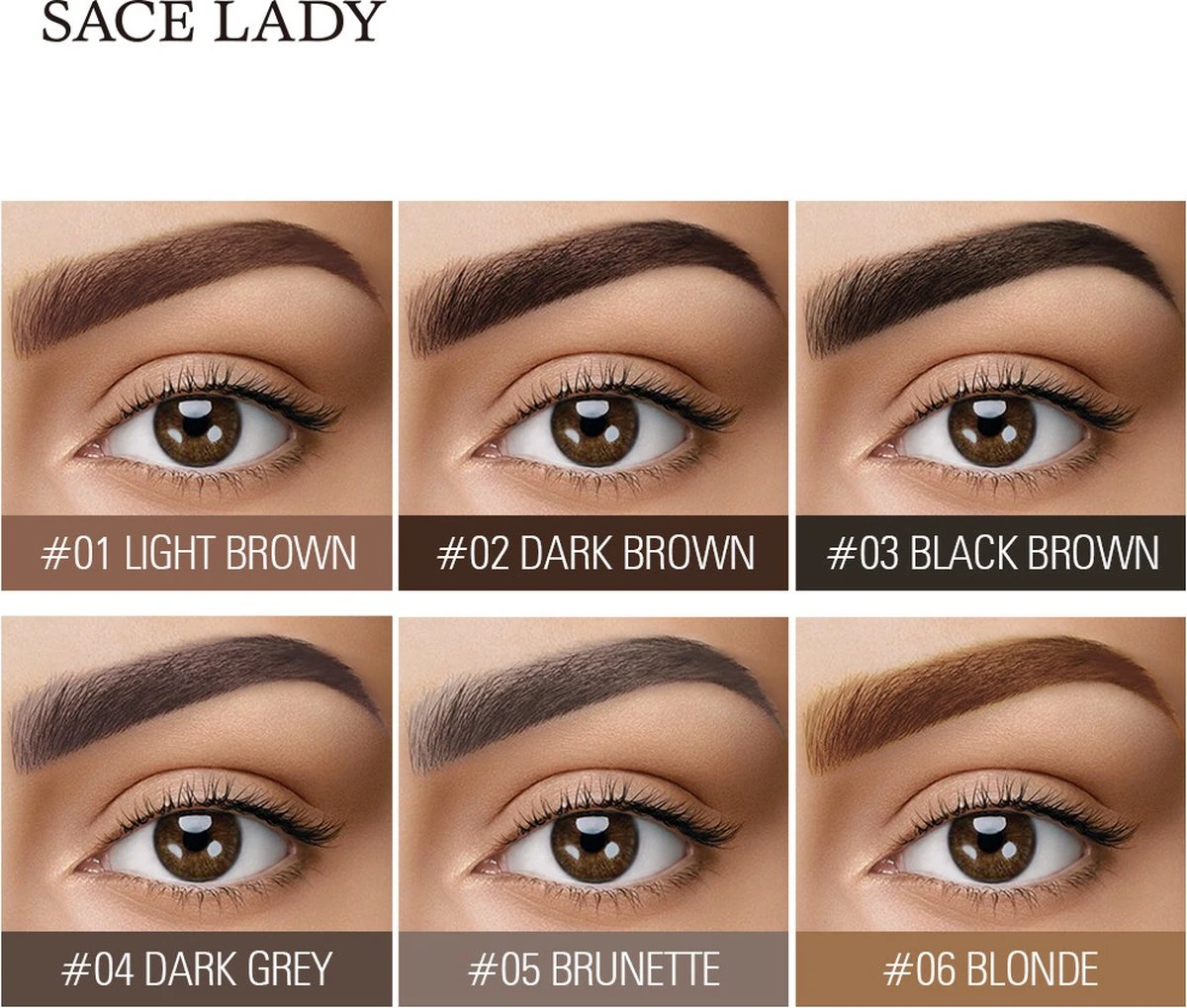 Sace Lady Tattoo Brow Peel-Off Gel - Brow Gel - Wenkbrauw Gel Mascara – Black Brown #03 – Assortiment ‘Het Gemak’ 6 Sace Lady Tattoo Brow Peel-Off Gel - Brow Gel - Wenkbrauw Gel Mascara – Black Brown #03 – Assortiment ‘Het Gemak’ - Afbeelding 4