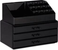 Relaxdays Make-up Organizer - Sieradendoosje - Cosmetica - Zwart -Cosmetica Korting Winkel 1200x1029 8