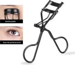 Merkloos Allsa - Wimperkruller Mat Zwart - Inclusief 4 Siliconen Pads - Wimperlifting - RVS -Cosmetica Korting Winkel 1200x1038 2