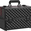 Make-upkoffer, Kapperskoffer, Cosmeticakoffer, Lege Nagelkoffer, Multikoffer, Afsluitbaar Voor Nageldesign/massageolie/fotoapparatuur, 34,7 X 22,2 X 25 Cm , Volledig Zwart HM-YAHEE-411233 -Cosmetica Korting Winkel 1200x1038 5