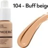 Buff Beige 104 - PHOERA FOUNDATION™ - Soft Matte Full Coverage Liquid Foundation -Cosmetica Korting Winkel 1200x1065