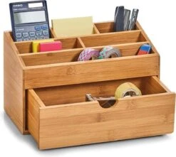 Zeller Present Houten Bureau Organizer - C-04-4-CHout - Sorteervakken & Duurzaam -Cosmetica Korting Winkel 1200x1072 2