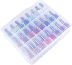 Nagellak Organizer - Koffer Met Vakverdeling - Ruimte Voor 48 Verschillende Nagellakpotjes - 35 X 30 Cm - Kunststof - Naaigarenopbergkoffer -Cosmetica Korting Winkel 1200x1089 2
