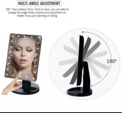 Merkloos Make Up Spiegel - Make Up Spiegel Met Verlichting - 16 LED Lampen - Make Up Organizer - Scheerspiegel - -Cosmetica Korting Winkel 1200x1113 4