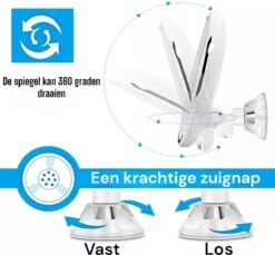 Merkloos Make-Up Spiegel - 5X Vergroting - LED Licht - Make Up Spiegel Met Verlichting - Vergrootspiegel Met Zuignap -Cosmetica Korting Winkel 1200x1114 3