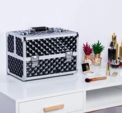Make-upkoffer, Kapperskoffer, Cosmeticakoffer, Lege Nagelkoffer, Multikoffer, Afsluitbaar Voor Nageldesign/massageolie/fotoapparatuur, 34,7 X 22,2 X 25 Cm HMTM-YAHEE-411176 -Cosmetica Korting Winkel 1200x1116 12