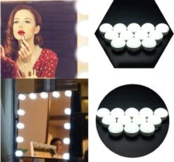 Jumalu Hollywood Spiegellampen – Spiegelverlichting Met 10 LED Lampen – Dimbare Make Up Spiegel Lamp – 4 Meter Kabel -Cosmetica Korting Winkel 1200x1116 7