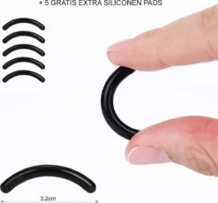 INTER-ESQUE® Wimperkruller - Eyelash Curler + 5x Gratis Extra Siliconen Pad - Zwart -Cosmetica Korting Winkel 1200x1117 7