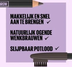Maybelline New York - Express Brow Shaping Pencil - 05 Deep Brown - Bruin Wenkbrauwpotlood En Borstel -Cosmetica Korting Winkel 1200x1121 3