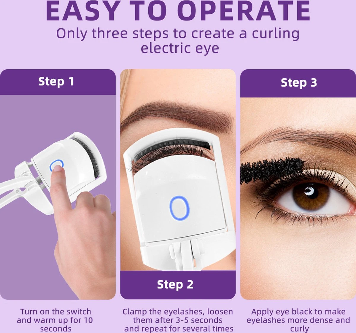 BeautyTech Elektrische Wimperkruller/Wimperkrultang - Wit - Oplaadbaar - Beauty - Verzorging - Make Up 9 BeautyTech Elektrische Wimperkruller/Wimperkrultang - Wit - Oplaadbaar - Beauty - Verzorging - Make Up - Afbeelding 7