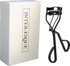 INTER-ESQUE® Wimperkruller - Eyelash Curler + 3x Gratis Extra Siliconen Pad & 3x Extra Kam - Zwart -Cosmetica Korting Winkel 1200x1130 5