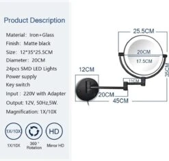 SaniDreams Thora - Make-up Spiegel-rond-zwart-10x Vergroot -Cosmetica Korting Winkel 1200x1140 9