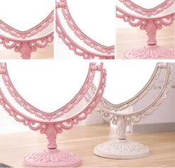 Merkloos Makeup Spiegel - Dubbelzijdig - Luxe - Draagbaar - Reis Make-up Spiegel - Roze -Cosmetica Korting Winkel 1200x1149 3