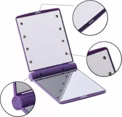 Compacte Make-up Spiegel- LED Mirror- Inklapbaar Met Verlichting- Draagbare Mini Make-up Spiegel -Cosmetica Korting Winkel 1200x1151 7