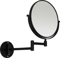 LYVION Make-up Spiegel - Scheerspiegel - Vergrootspiegel - 2 Spiegels - Voor Aan De Wand - Uitklapbaar - Verstelbaar - Cosmeticaspiegel - Dubbelzijdig - RVS - Zwart -Cosmetica Korting Winkel 1200x1151 8