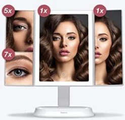 Merkloos Make-up Spiegel Met LED Verlichting 10x Vergroot -Cosmetica Korting Winkel 1200x1153 5