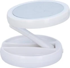 Grundig Opmaakspiegel - LED-verlichting - Opbergruimte Sieraden - Gewone En Vergrotende Spiegel - Wit -Cosmetica Korting Winkel 1200x1155 10