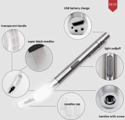 Microblading Pen Met Led Verlichting – Microblading Pen – Microblade Houder Met LED Lamp - Wenkbrauw Microblading Pen - Eyebrow Tattoo Pen - 3D- Hoge Kwaliteit – Herbruikbaar. -Cosmetica Korting Winkel 1200x1157 5