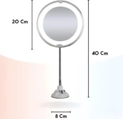 Make-Up Spiegel - 7X Vergroting - LED Licht - Make Up Spiegel Met Verlichting - Vergrootspiegel Met Zuignap - Exclusief Baterijen(Niet Ingegrepen 3AAA)3AAA -Cosmetica Korting Winkel 1200x1157 8