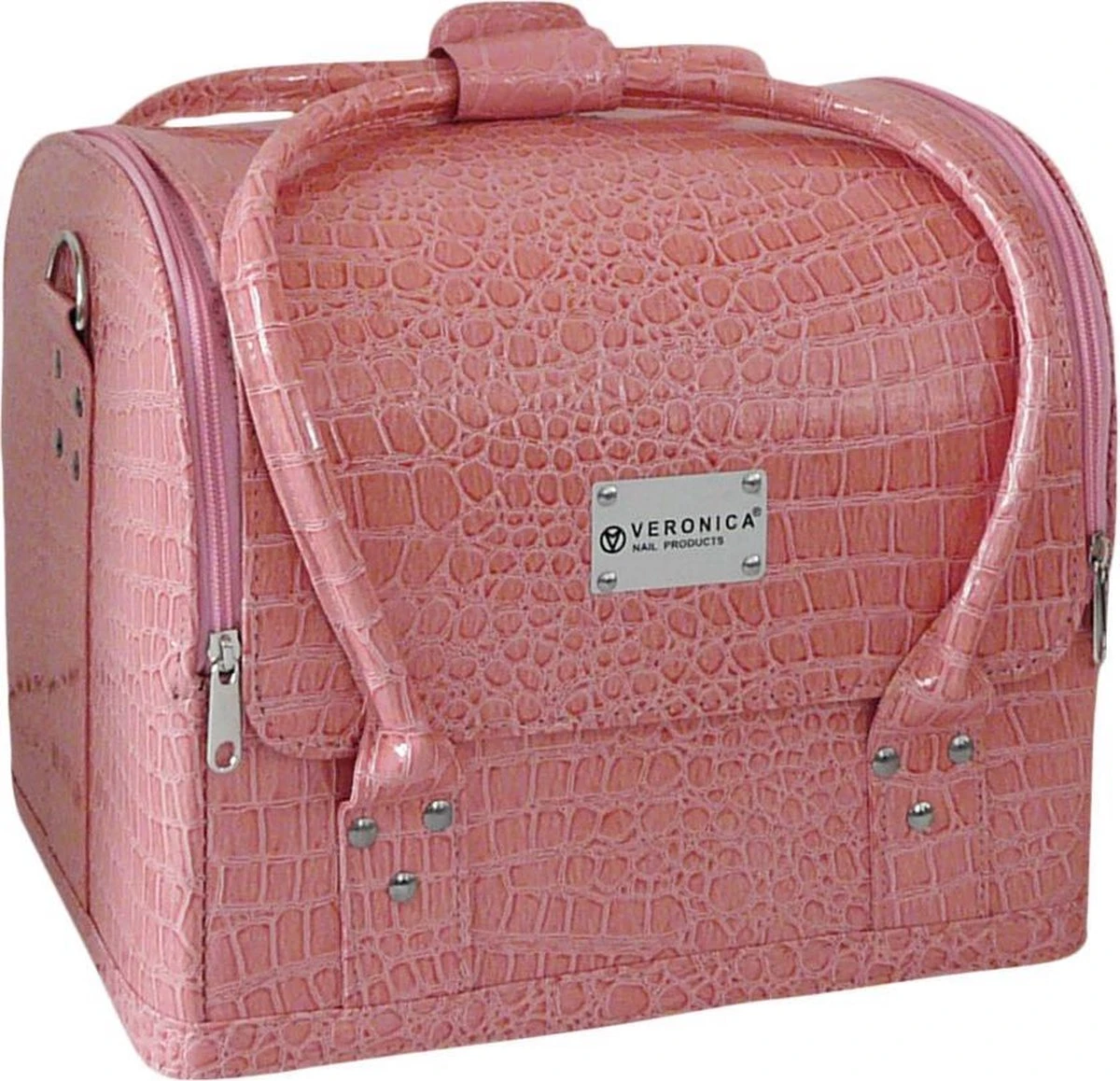 Nagel Koffer - Zacht Croco Roze - Handkoffer Voor Nagelstyliste, Pedicure, Schoonheidsspecialistes, Kappers, Kapsters, Visagiste. 3 Nagel Koffer - Zacht Croco Roze - Handkoffer Voor Nagelstyliste, Pedicure, Schoonheidsspecialistes, Kappers, Kapsters, Visagiste.