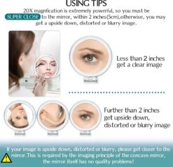 5 Inch, 20x Vergrotende Spiegel, Tweezijdige Spiegel, 20X/1x Vergroting, Opvouwbare Make-upspiegel Met Handheld/standaard, Gebruik Voor Make-up Toepassing, Pincet, En Mee-eter/smetverwijdering. (zilver) 16 5 Inch, 20x Vergrotende Spiegel, Tweezijdige Spiegel, 20X/1x Vergroting, Opvouwbare Make-upspiegel Met Handheld/standaard, Gebruik Voor Make-up Toepassing, Pincet, En Mee-eter/smetverwijdering. (zilver) -Cosmetica Korting Winkel 1200x1160 4