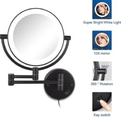 SaniDreams Thora - Make-up Spiegel-rond-zwart-10x Vergroot -Cosmetica Korting Winkel 1200x1163 10