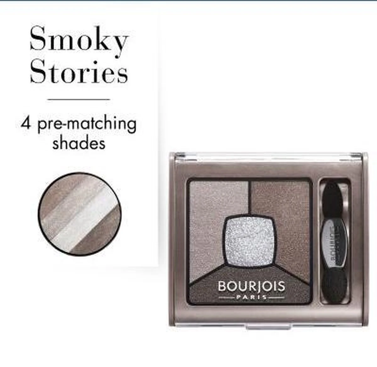 Bourjois Smoky Stories Quatuor - 05 Good Nude - Oogschaduw 7 Bourjois Smoky Stories Quatuor - 05 Good Nude - Oogschaduw - Afbeelding 5