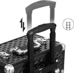 Merkloos Trolley, Make-up Koffer, Cosmetische Koffer, Voor Nageldesign, Make-up Organizer, Koffer Met Draagtas, Zwart JHZ04B 11 Merkloos Trolley, Make-up Koffer, Cosmetische Koffer, Voor Nageldesign, Make-up Organizer, Koffer Met Draagtas, Zwart JHZ04B -Cosmetica Korting Winkel 1200x1170 39